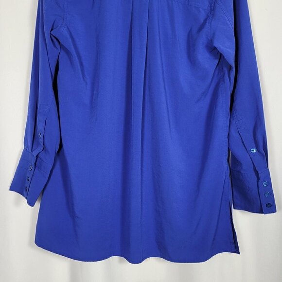 Soft Surroundings Women's Loretta Tunic Top in Electric Blue Long Sleeve Size M - Picture 9 of 13